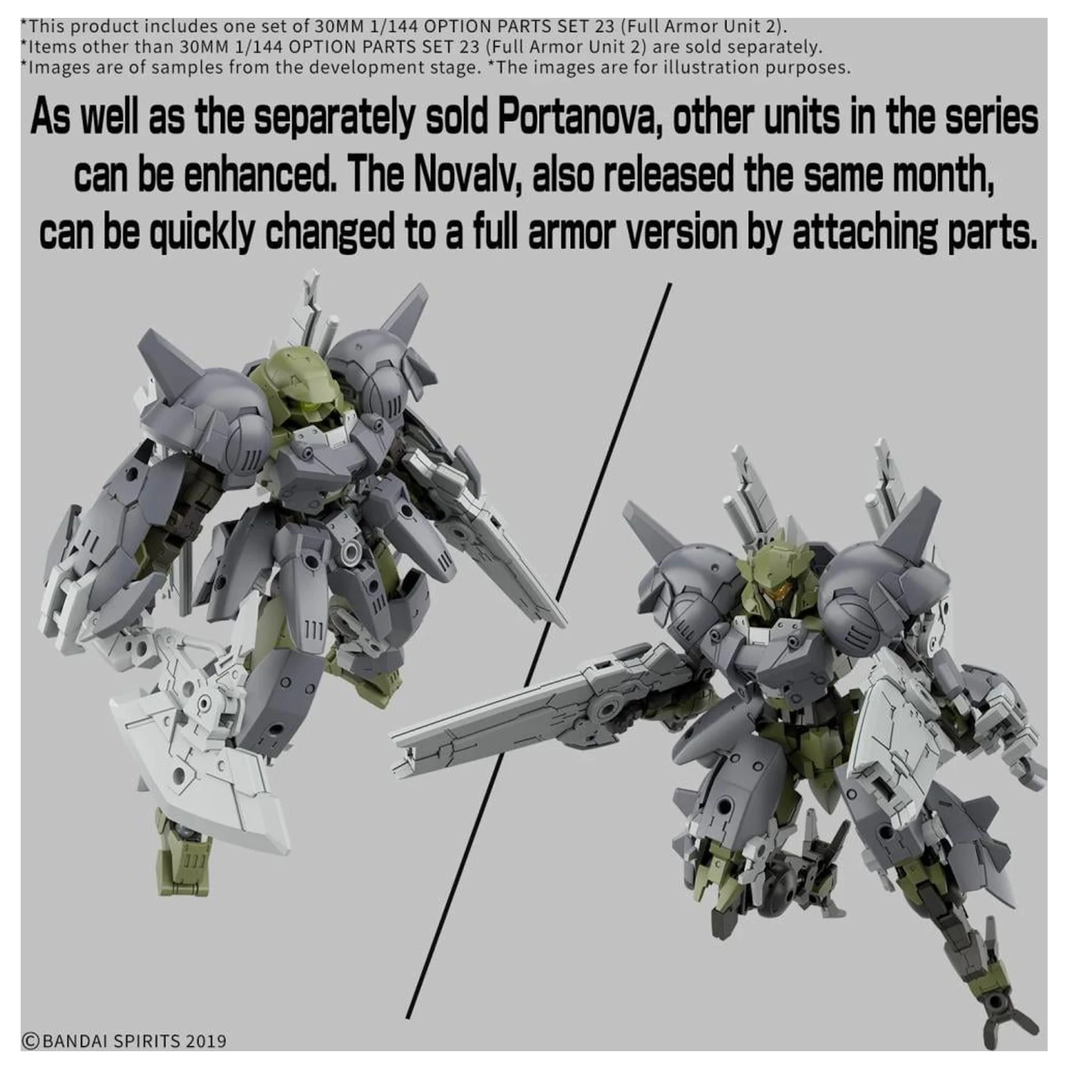 30MM 1/144 Option Parts Set 23 (Full Armor Unit 2) Zestaw Modelowy zdjęcie produktu