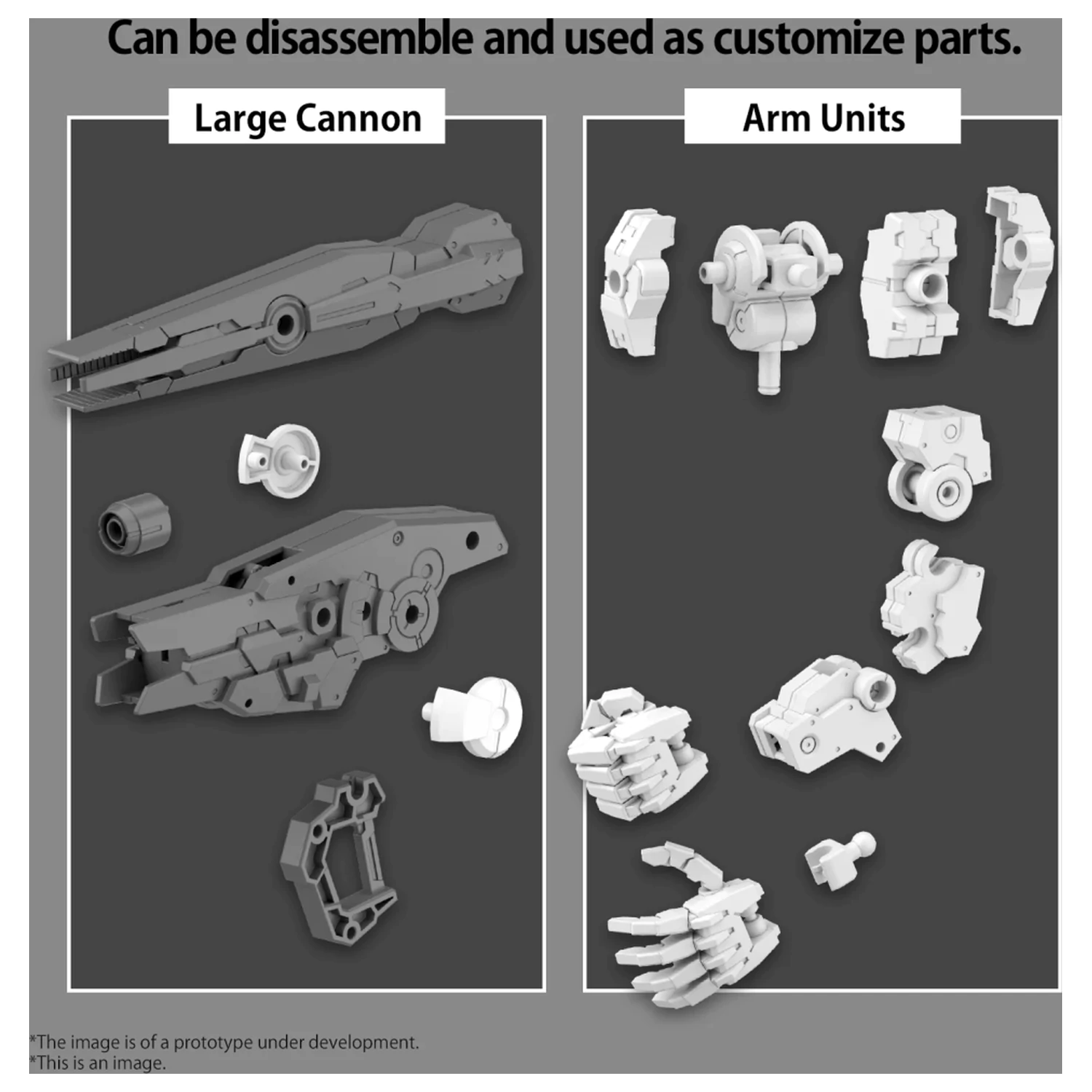 30mm 1/144 Option Parts Set 11 (duże Działko/jednostka Ramienia) Zestaw Modelarski zdjęcie produktu
