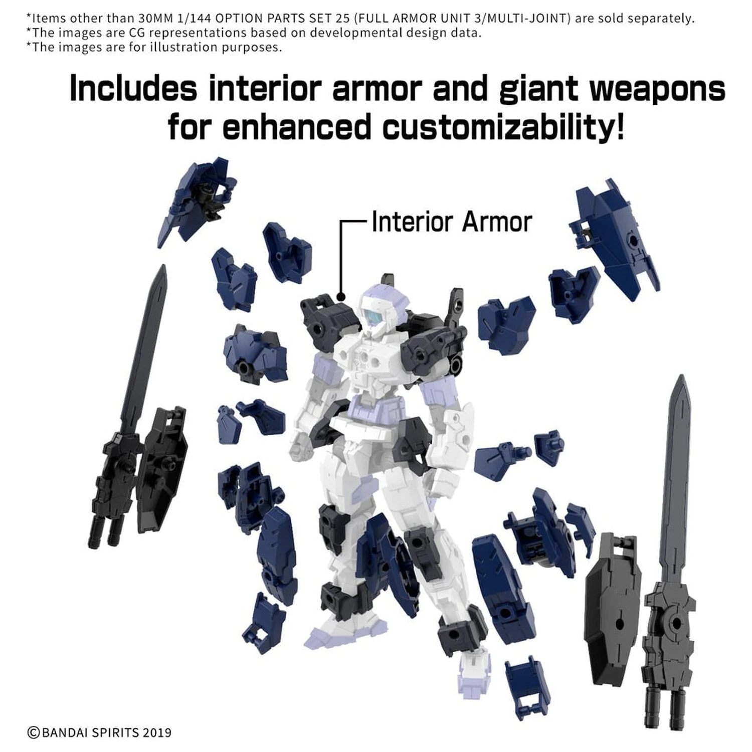 30MM 1/144 Option Parts Set 25 Full Armor Unit 3 Multi-Joint Accessory Set 30 Minutes Missions zdjęcie produktu