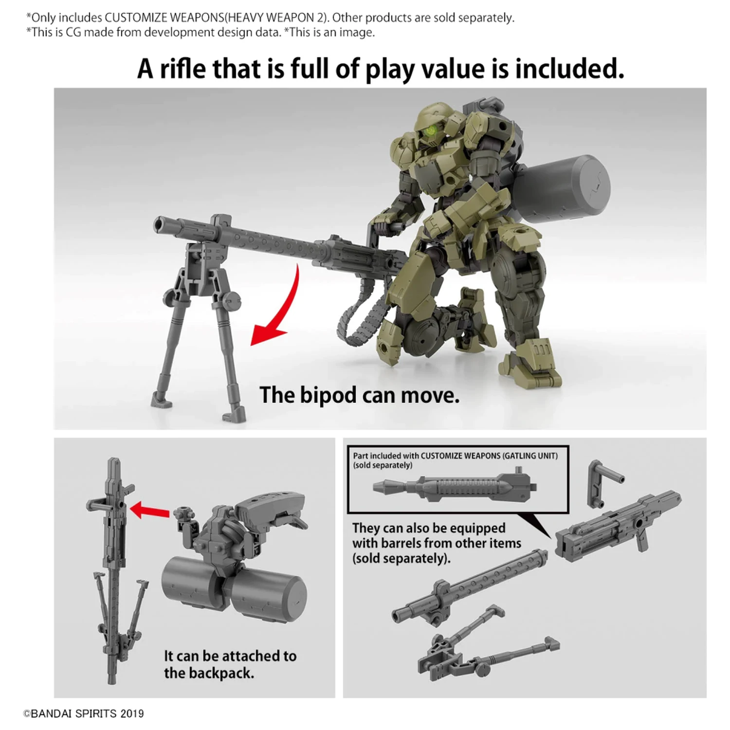 30MM Customize Weapons (Heavy Weapon 2) zestaw modeli do złożenia zdjęcie produktu