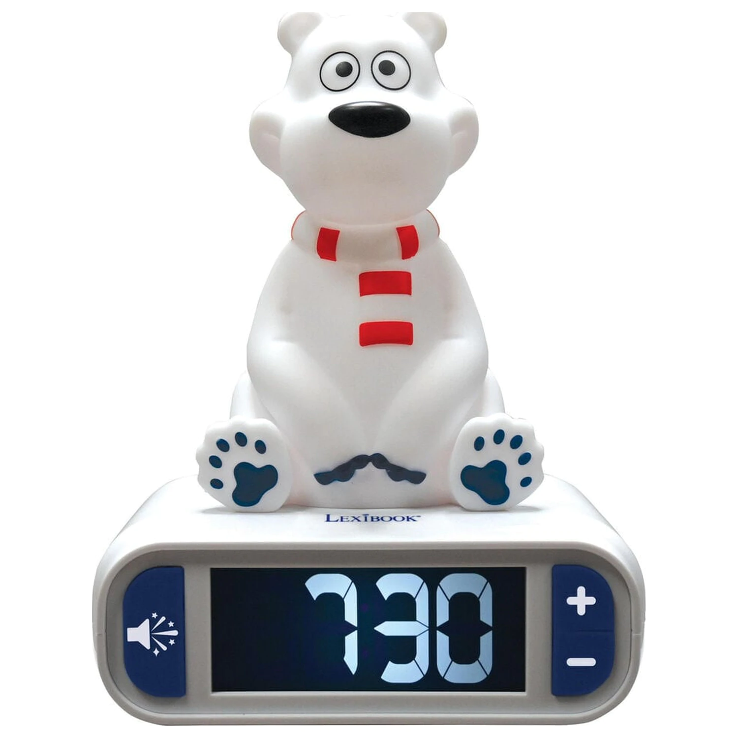 Cyfrowy budzik z lampką nocną 3D Niedźwiedź Polarny zdjęcie produktu