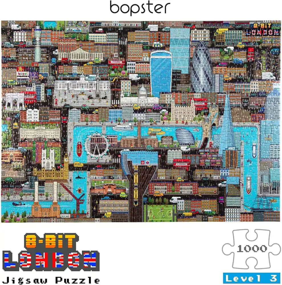 Puzzle 8-Bit Pixel London Level 3 1000 elementów zdjęcie produktu