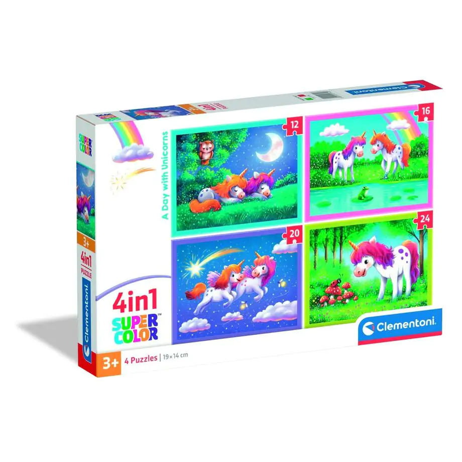 Puzzle A Day with Unicorns 12+16+20+24 elementy zdjęcie produktu