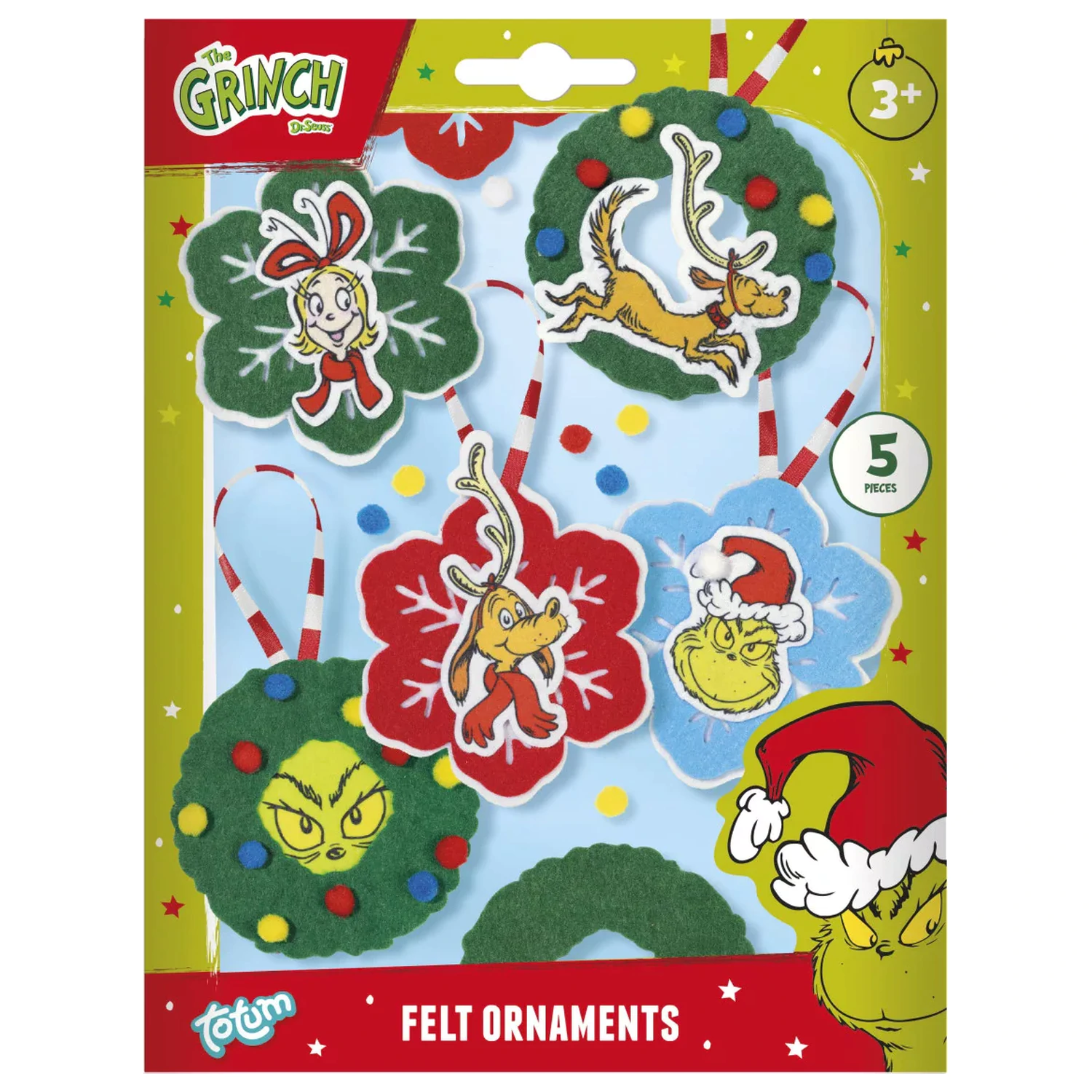 The Grinch Dr. Seuss Christmas Tree Ornaments 5-częściowy zestaw zdjęcie produktu