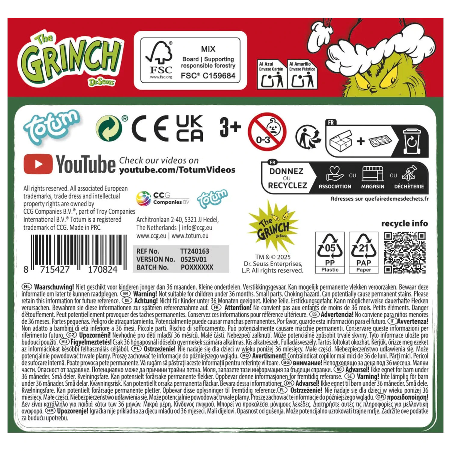 The Grinch Dr. Seuss Zestaw stempli 12 szt. zdjęcie produktu