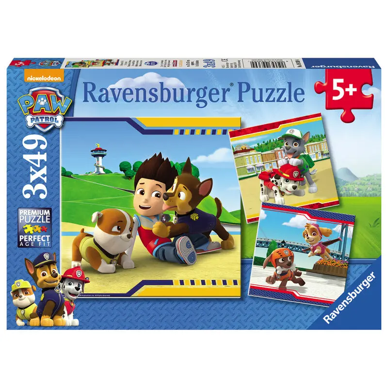 Puzzle Paw Patrol 3x49 sztuk zdjęcie produktu