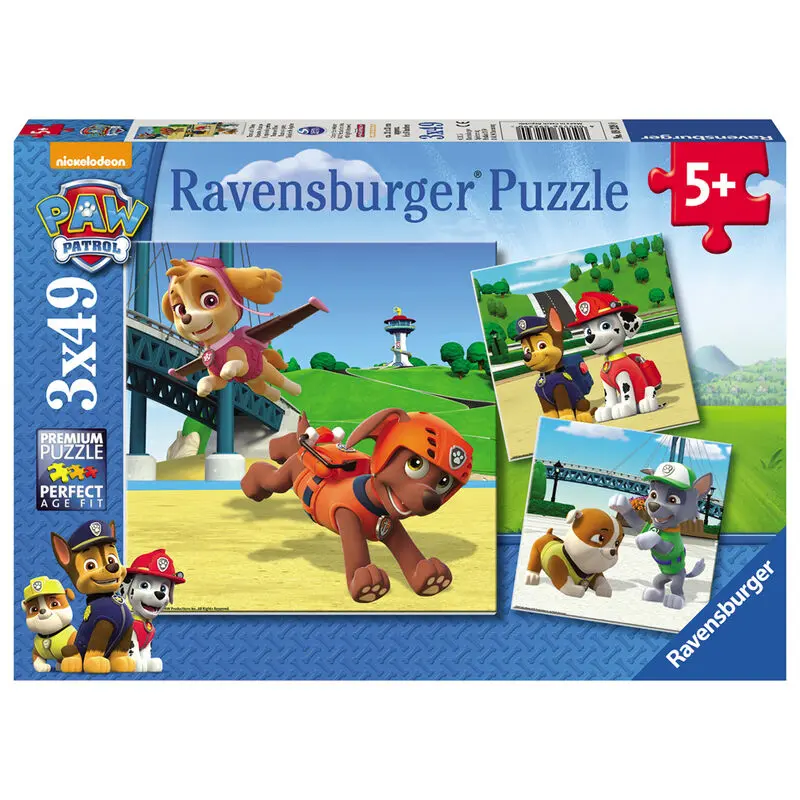 Paw Patrol puzzle 3x49 elementów zdjęcie produktu