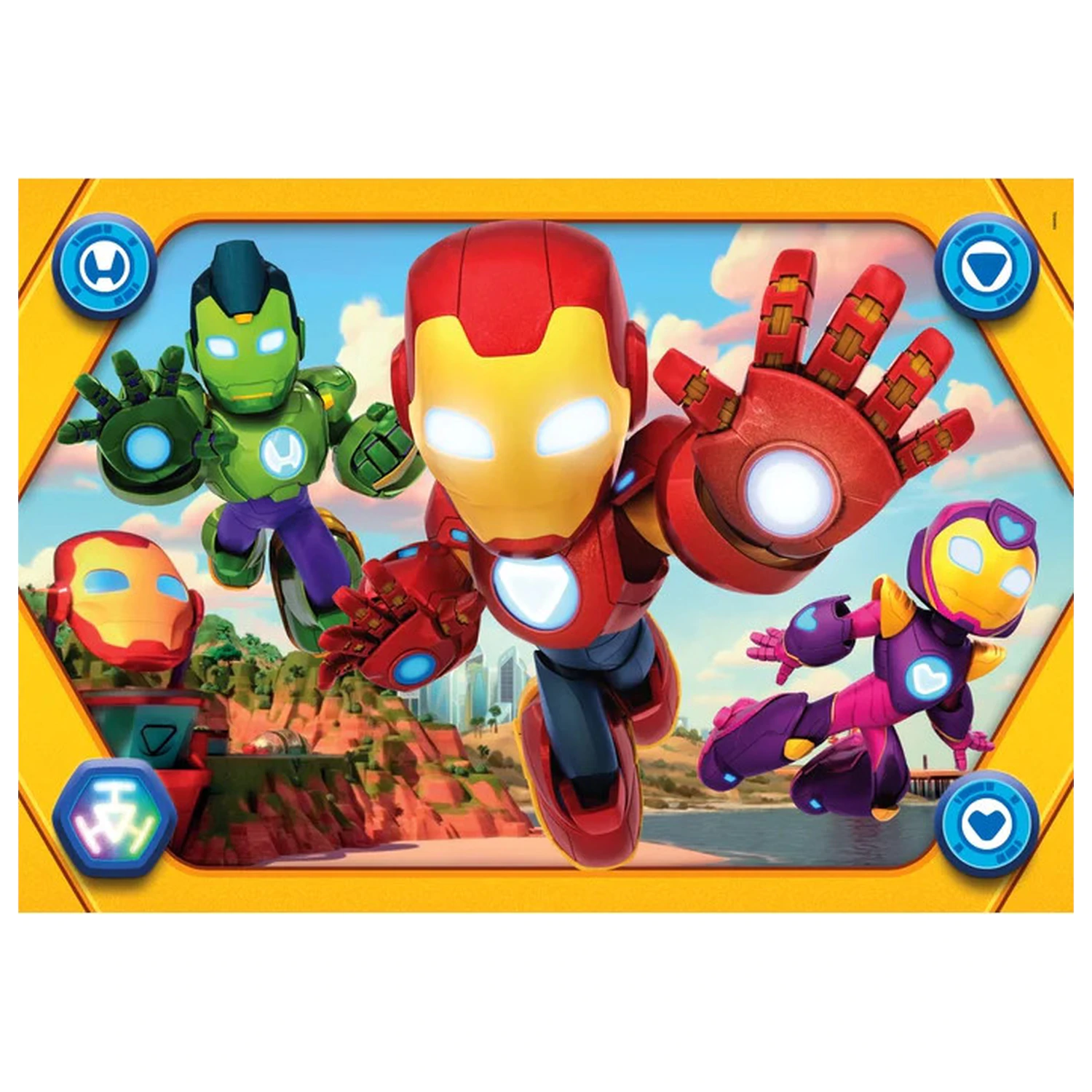 Iron Man and His Super Team Hero Squad 104-częściowe maxi puzzle zdjęcie produktu