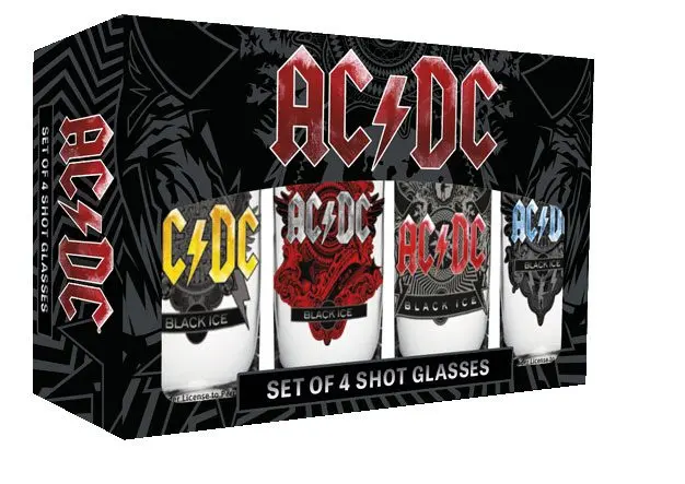 AC/DC Shotglass 4-Pack Czarne Lodu (4 szt.) zdjęcie produktu