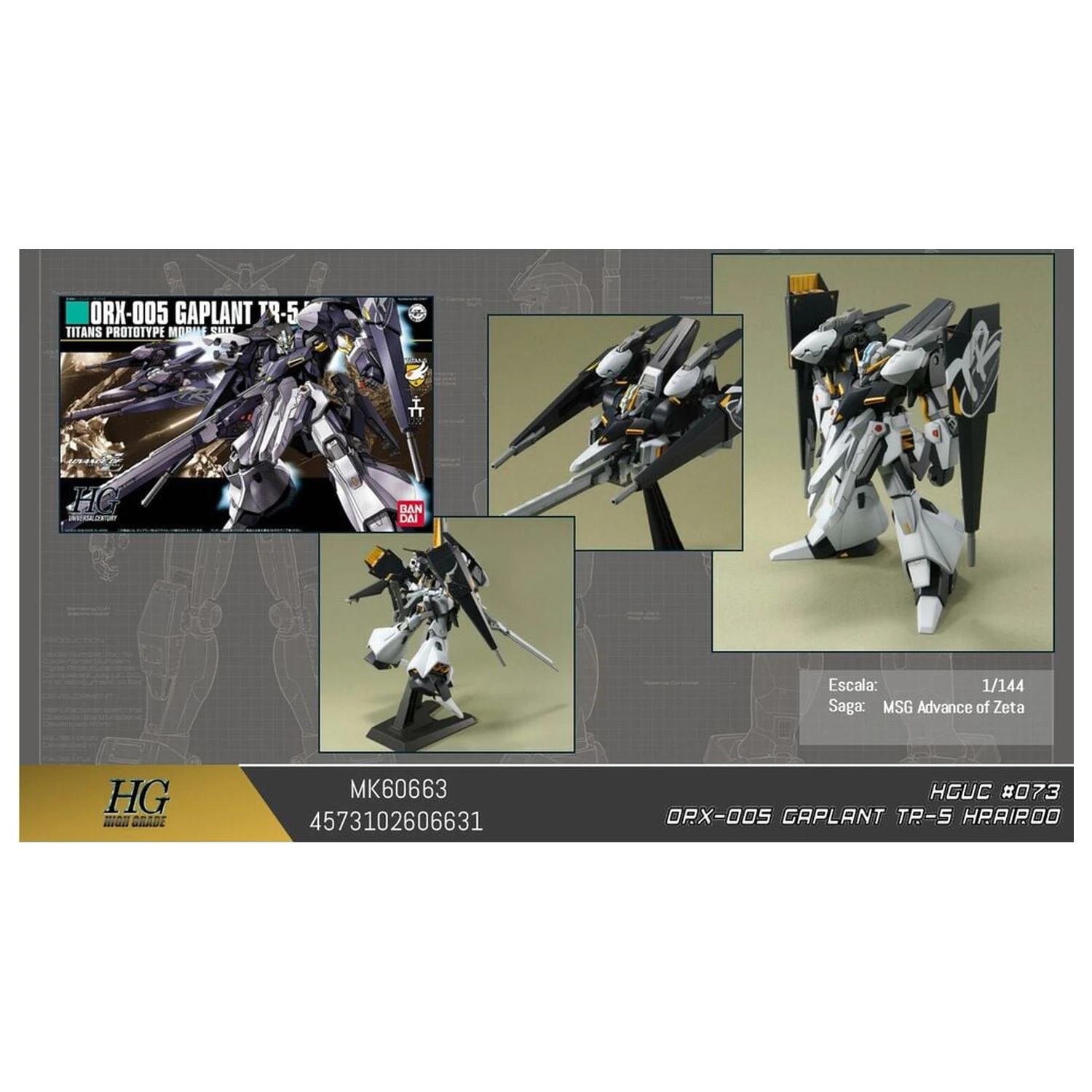Advance of Zeta The Flag of Titans ORX-005 Gaplant TR-5 Hrairoo zestaw modelowy HGUC 1/144 zdjęcie produktu
