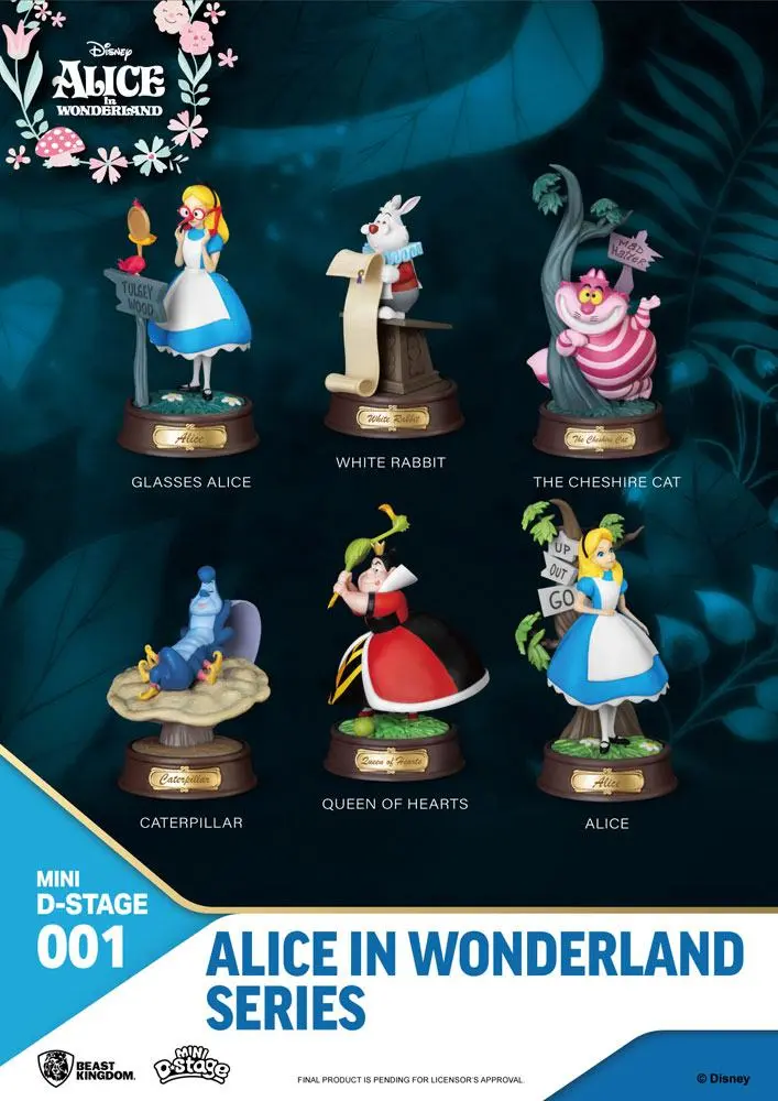 Alice in Wonderland Mini Diorama Stage Statues 6-pak 10 cm zdjęcie produktu