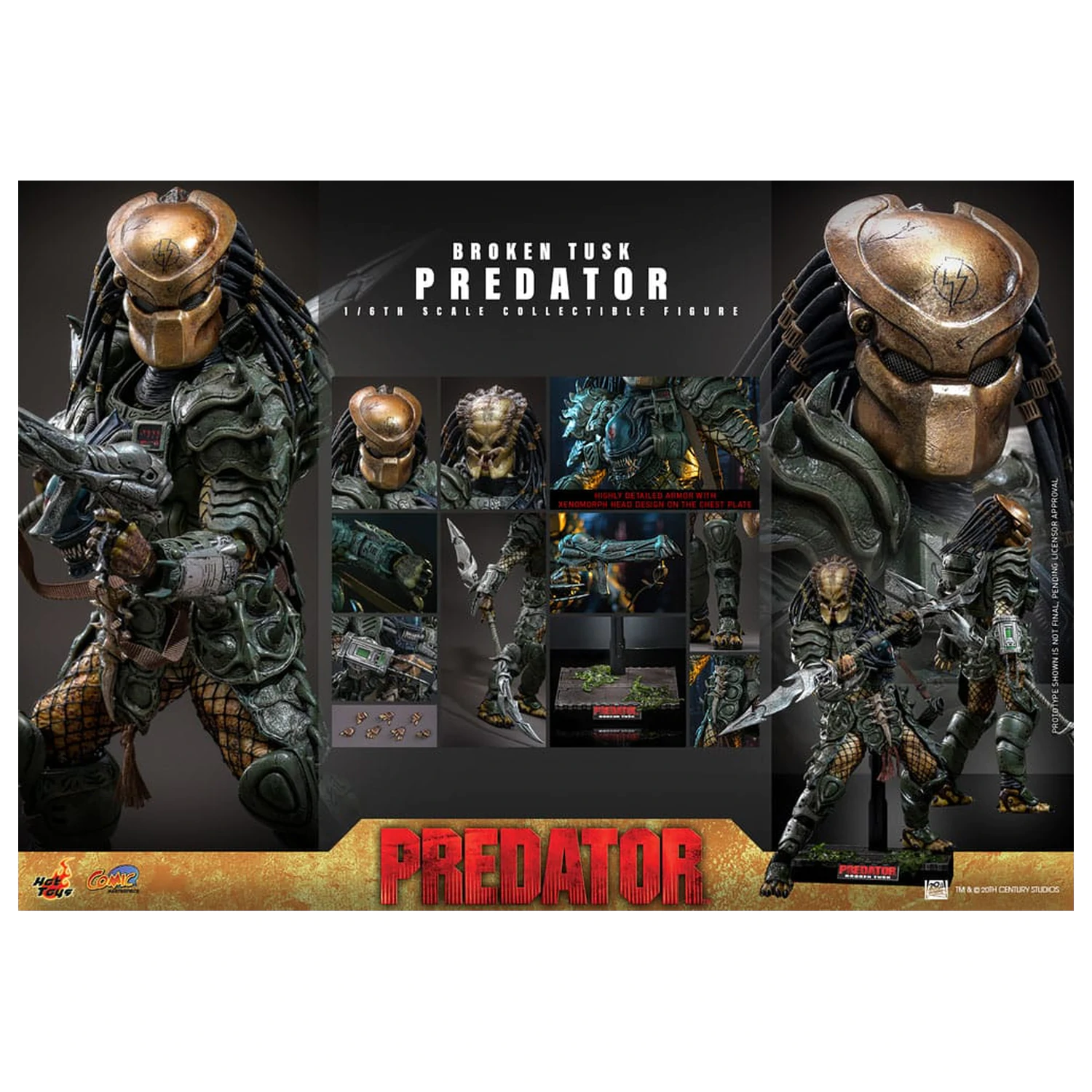 Alien vs. Predator Comic Masterpiece Figurka Akcji 1/6 Broken Tusk Predator 35 cm zdjęcie produktu