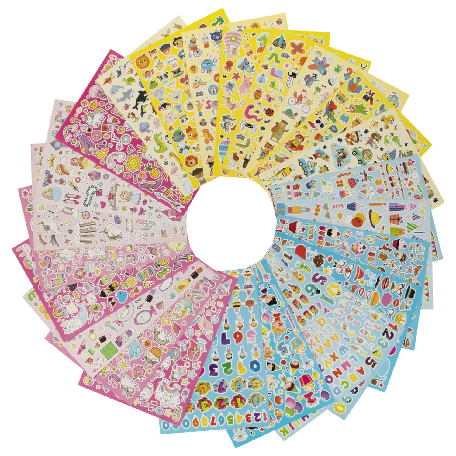 Animal Yellow Sticker Pack, 8 Arkuszy zdjęcie produktu