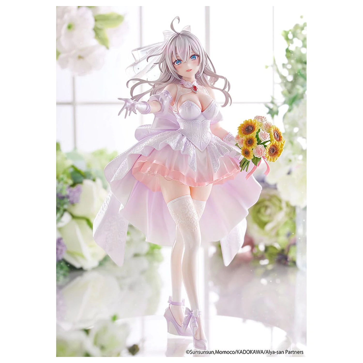 Alya Sometimes Hides Her Feelings in Russian Statue 1/7 Alisa Mikhailovna Kujou Wedding Dress Ver. 24 cm zdjęcie produktu