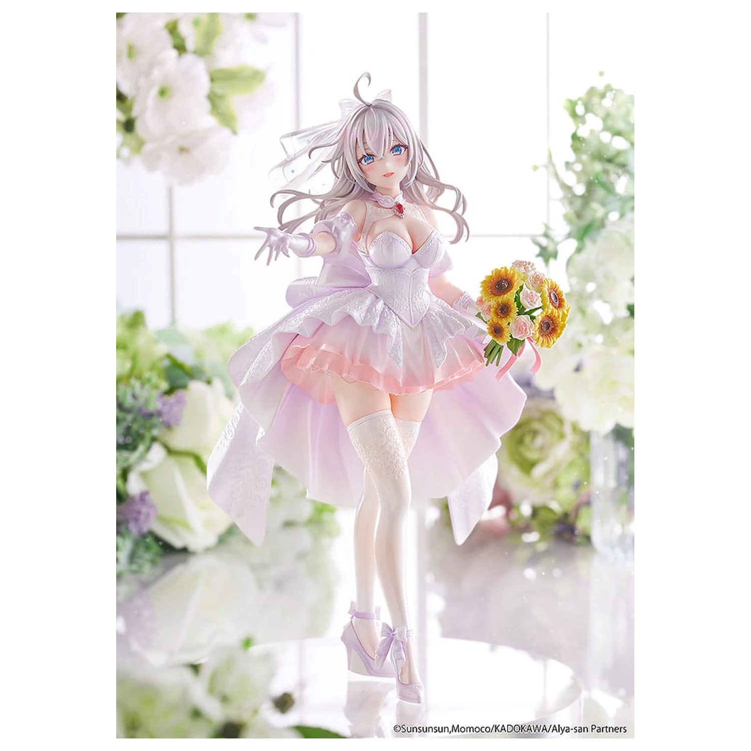 Alya Sometimes Hides Her Feelings in Russian Statue 1/7 Alisa Mikhailovna Kujou Wedding Dress Ver. 24 cm zdjęcie produktu