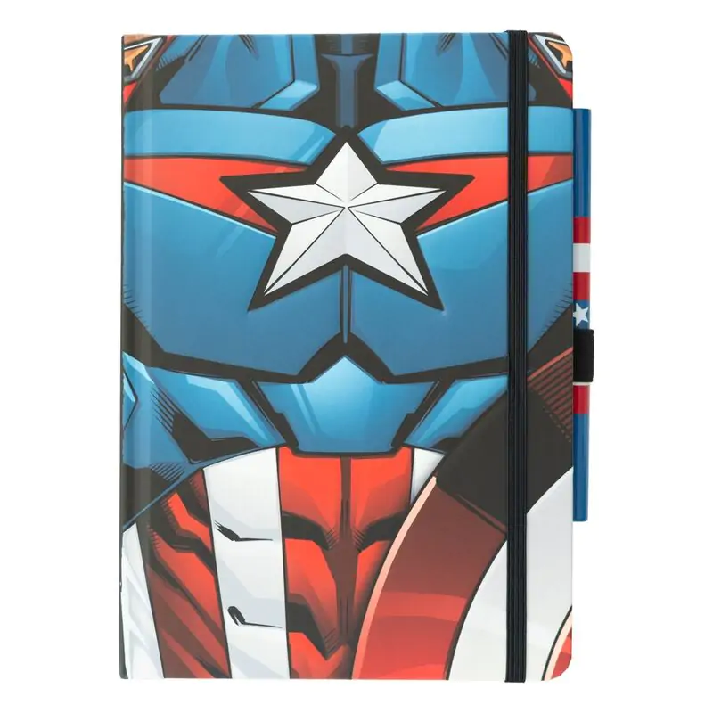 Marvel Captain America A5 premiumowy notes + długopis zdjęcie produktu