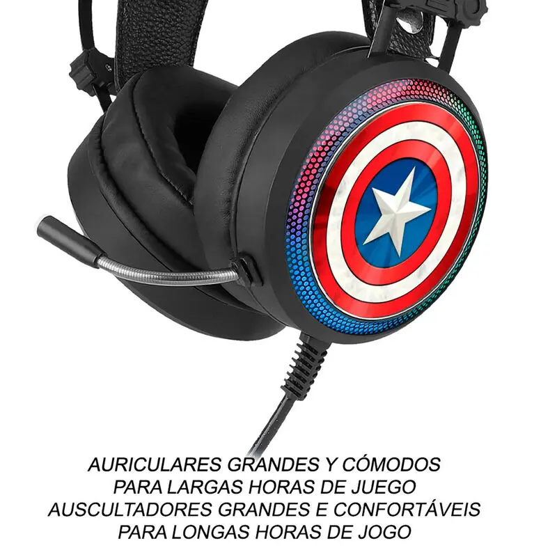 Marvel Captain America Słuchawki Gamingowe zdjęcie produktu