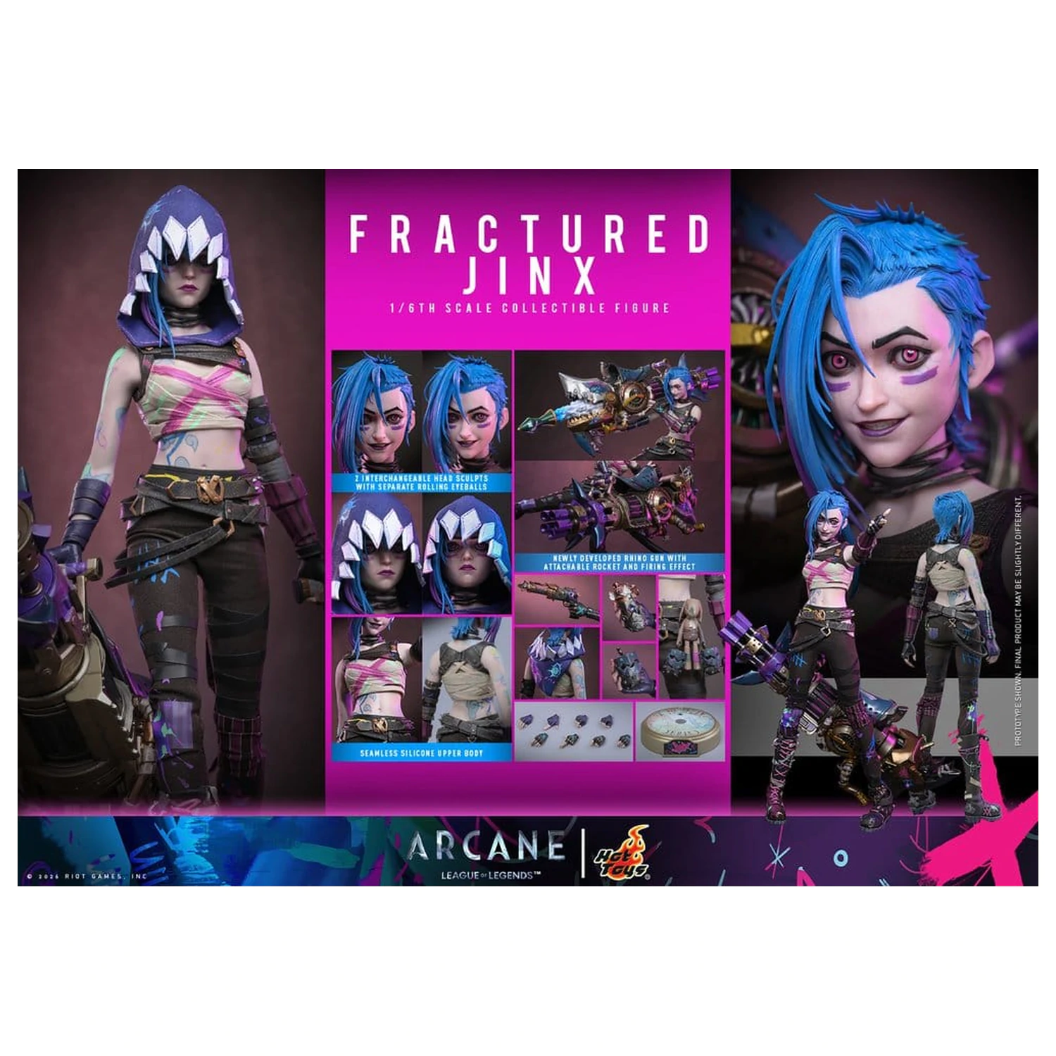 Arcane Action Figure 1/6 Fractured Jinx 28 cm zdjęcie produktu