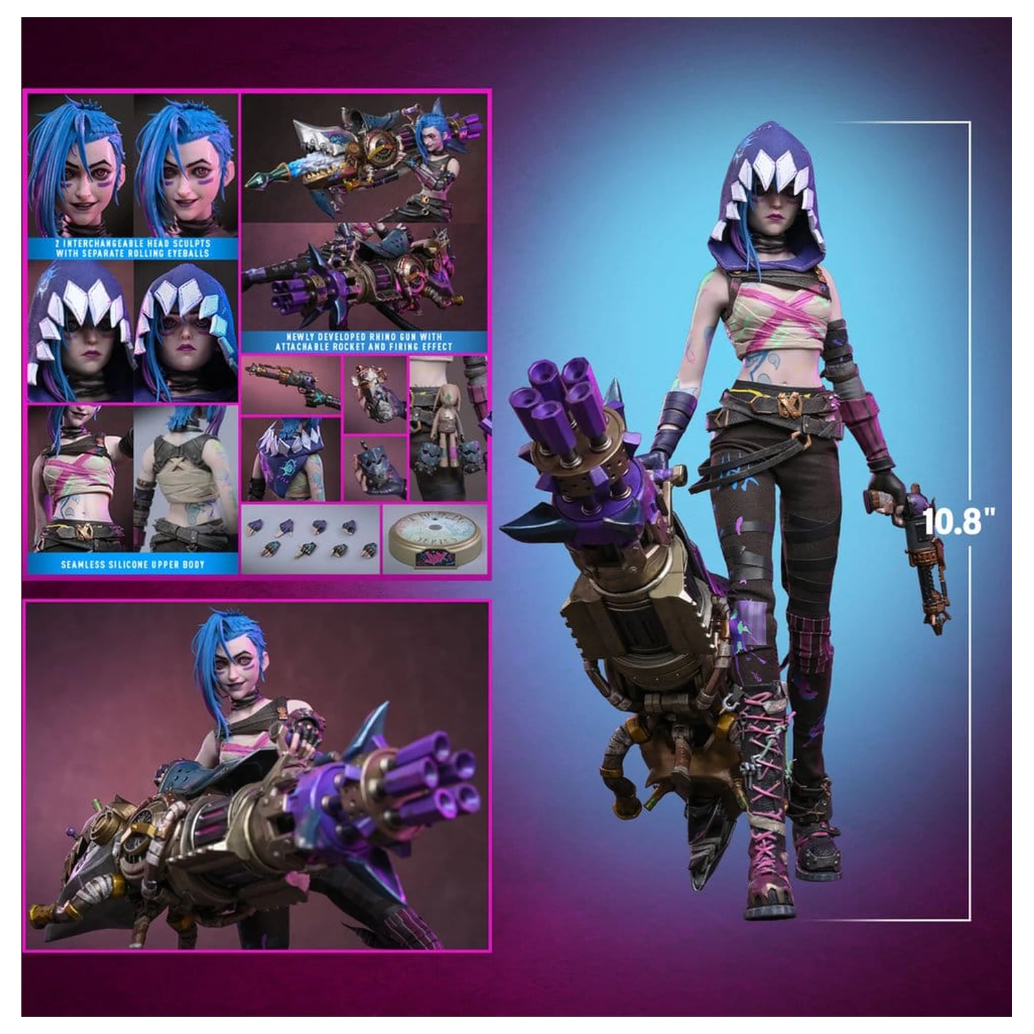 Arcane Action Figure 1/6 Fractured Jinx 28 cm zdjęcie produktu