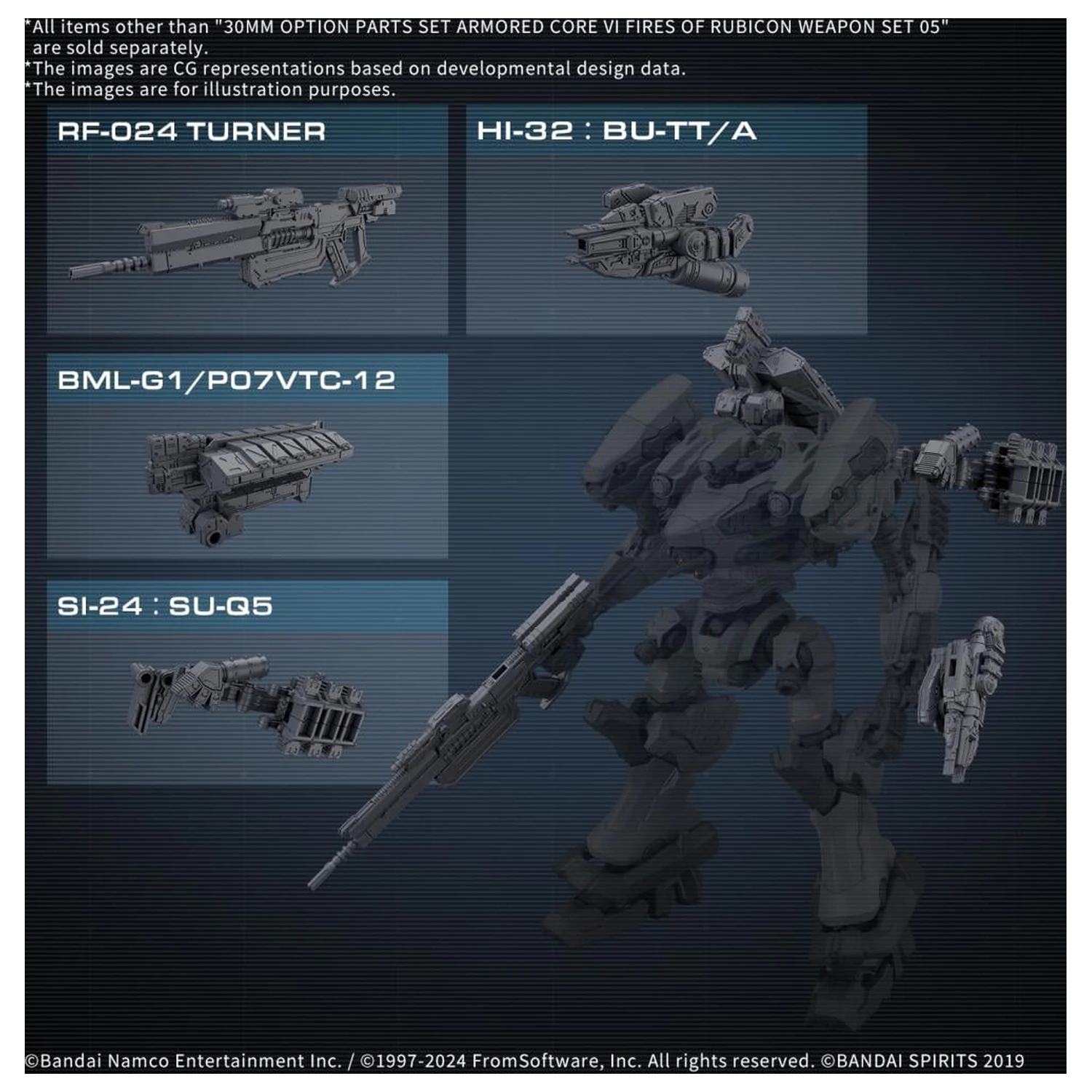 Zestaw broni Armored Core VI 05 Akcesoria do modelu kit zdjęcie produktu