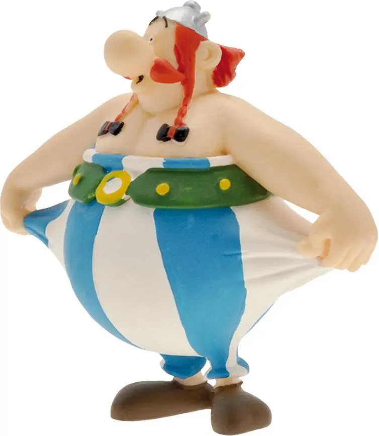 Figurka Asterix Obelix trzymający spodnie 8 cm zdjęcie produktu