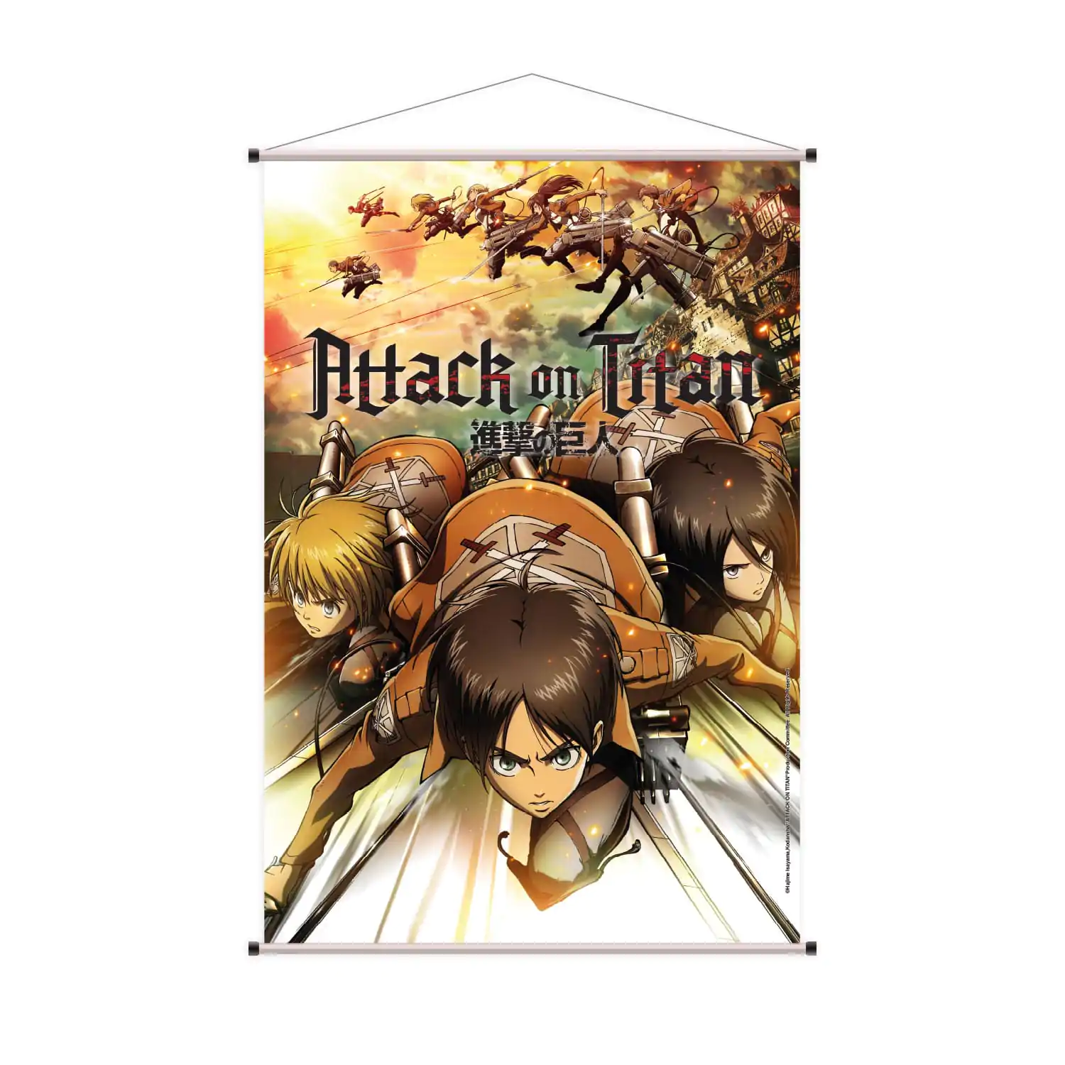Attack on Titan Wallscroll Eren, Mikasa i Armin 60 x 90 cm zdjęcie produktu