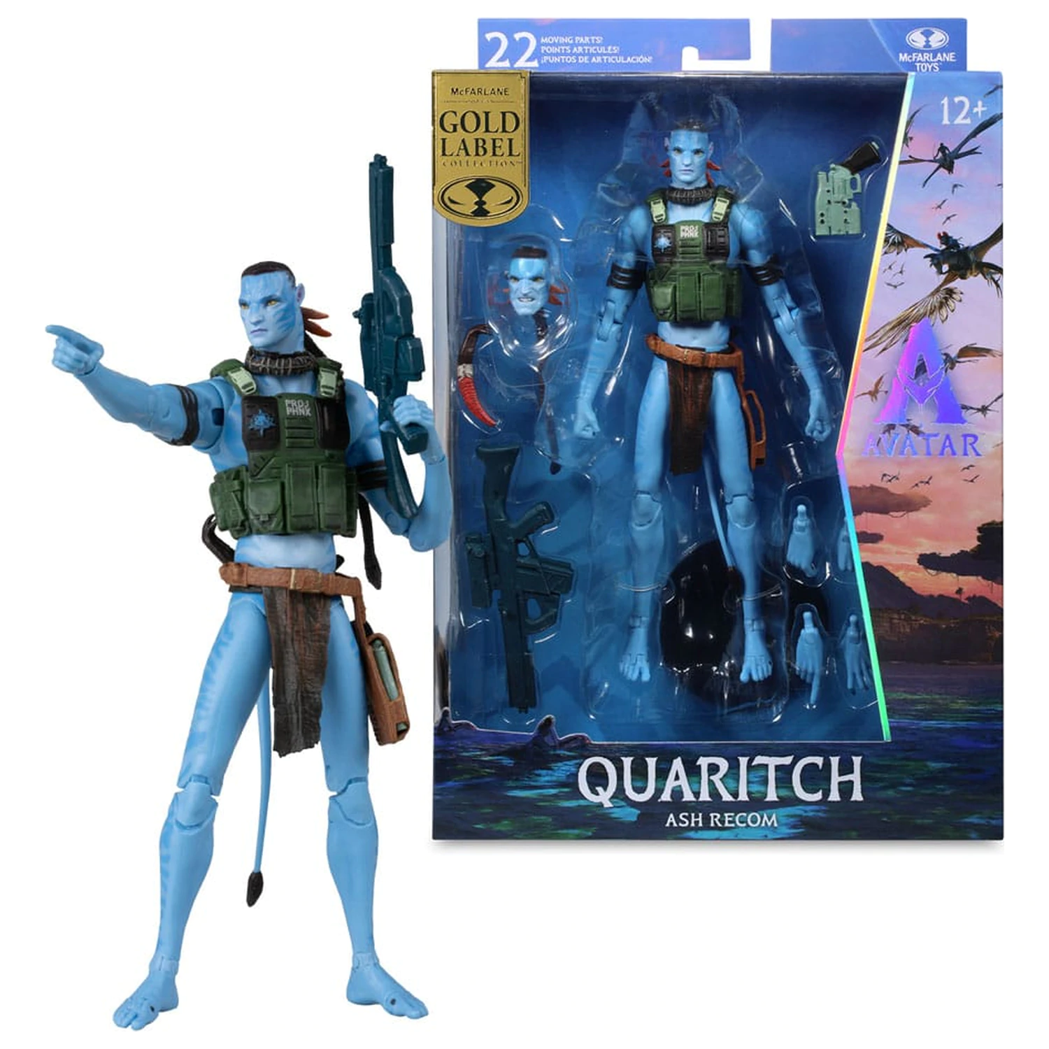 Avatar: Ogień i Popiół figurka akcji Quaritch (Popielny Recom) (Gold Label) 18 cm zdjęcie produktu