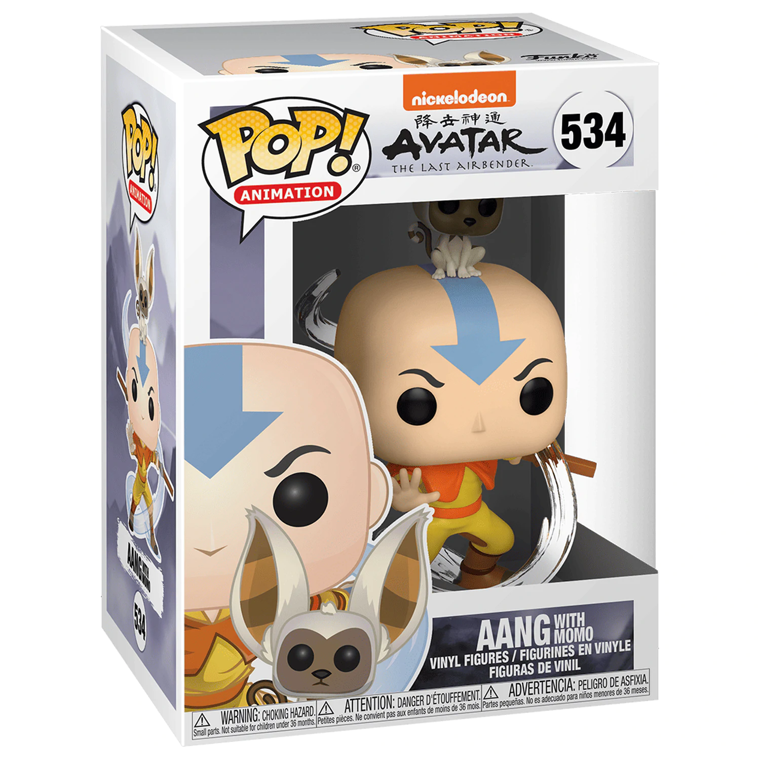 Avatar The Last Airbender POP! Animowana figurka winylowa Aang z Momo 9 cm zdjęcie produktu