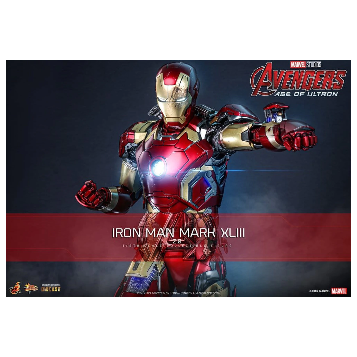 Avengers: Age of Ultron Movie Masterpiece Diecast Figurka Akcji 1/6 Iron Man Mark XLIII (2.0) 32 cm zdjęcie produktu