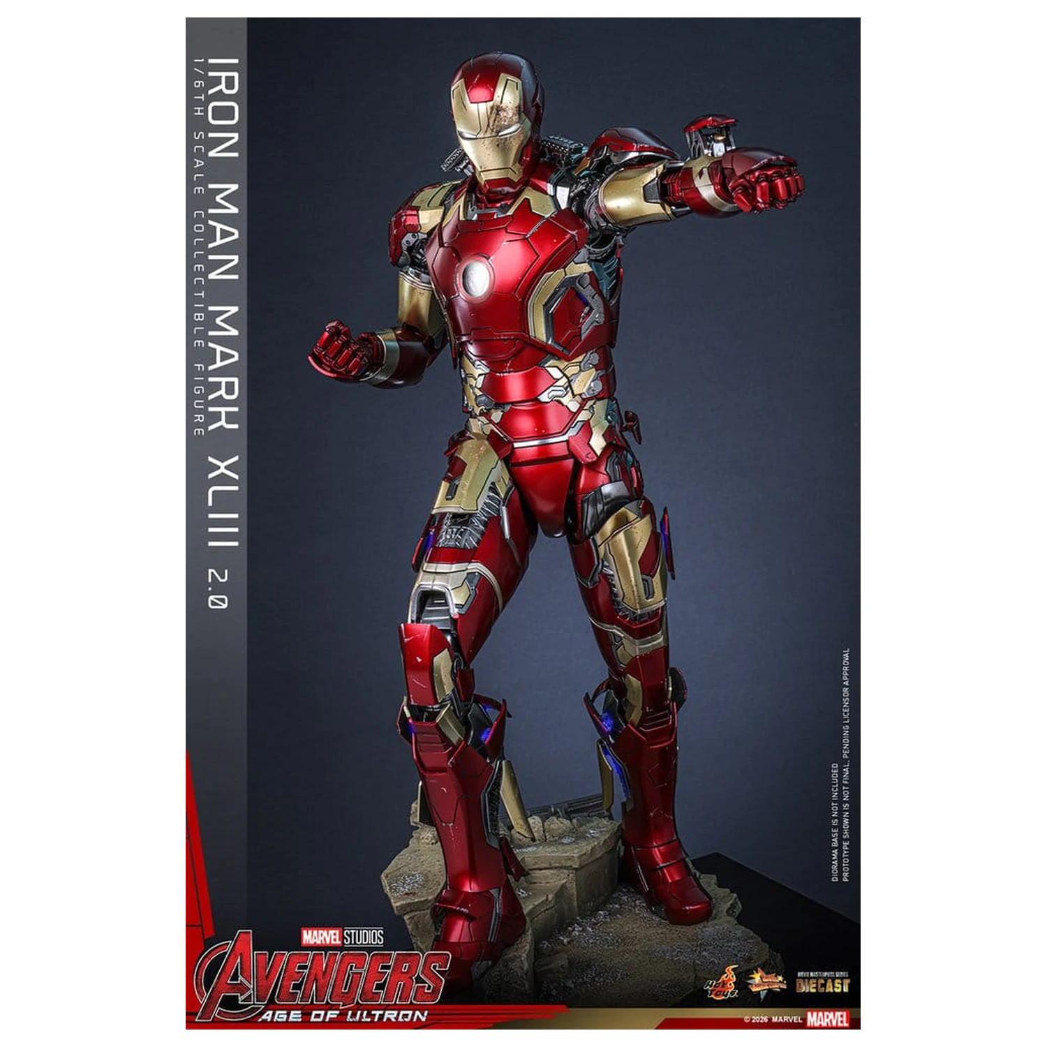 Avengers: Age of Ultron Movie Masterpiece Diecast Figurka Akcji 1/6 Iron Man Mark XLIII (2.0) 32 cm zdjęcie produktu