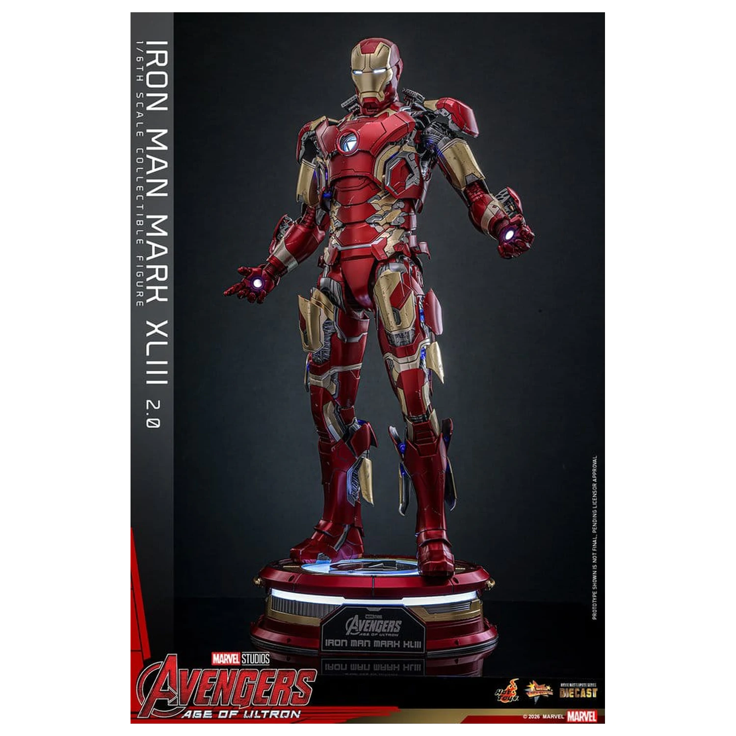 Avengers: Age of Ultron Movie Masterpiece Diecast Figurka Akcji 1/6 Iron Man Mark XLIII (2.0) 32 cm zdjęcie produktu