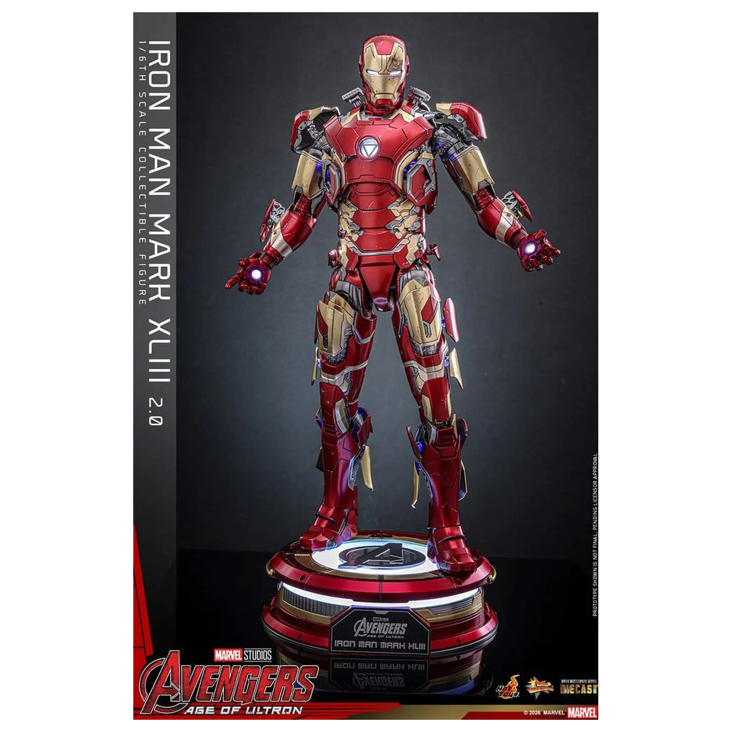 Avengers: Age of Ultron Movie Masterpiece Diecast Figurka Akcji 1/6 Iron Man Mark XLIII (2.0) 32 cm zdjęcie produktu