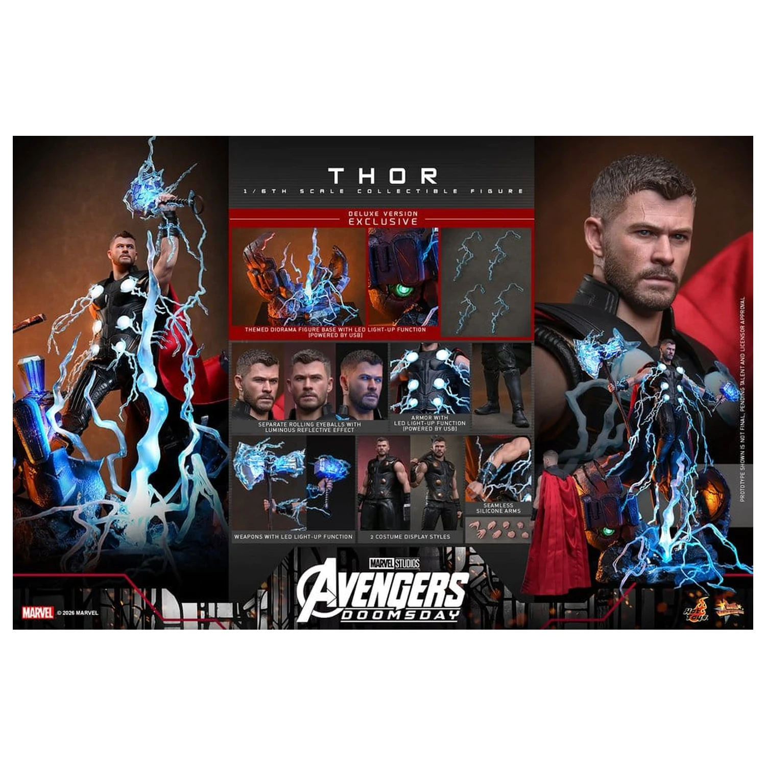 Avengers: Doomsday Movie Masterpiece figurka akcji 1/6 Thor (Deluxe Version) 32 cm zdjęcie produktu