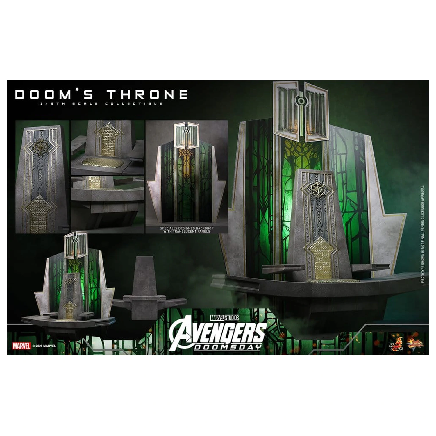 Avengers: Doomsday Movie Masterpiece figurka akcji Akcesorium 1/6 Doom's Throne 33 cm zdjęcie produktu