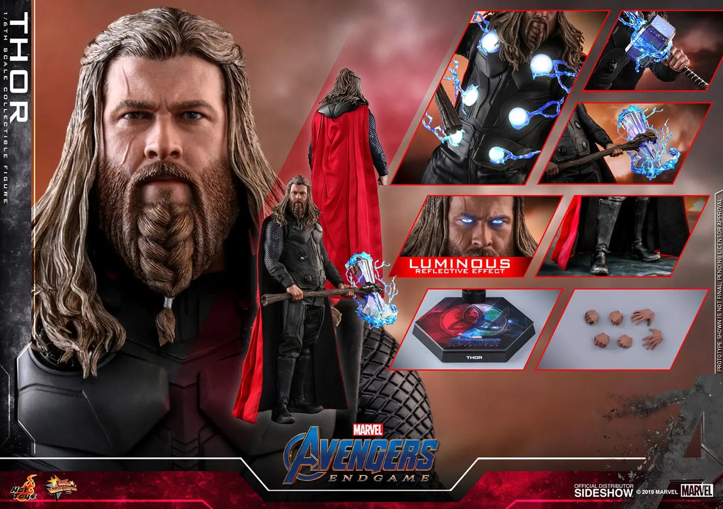 Avengers: Endgame Movie Masterpiece figurka akcji 1/6 Thor 32 cm zdjęcie produktu