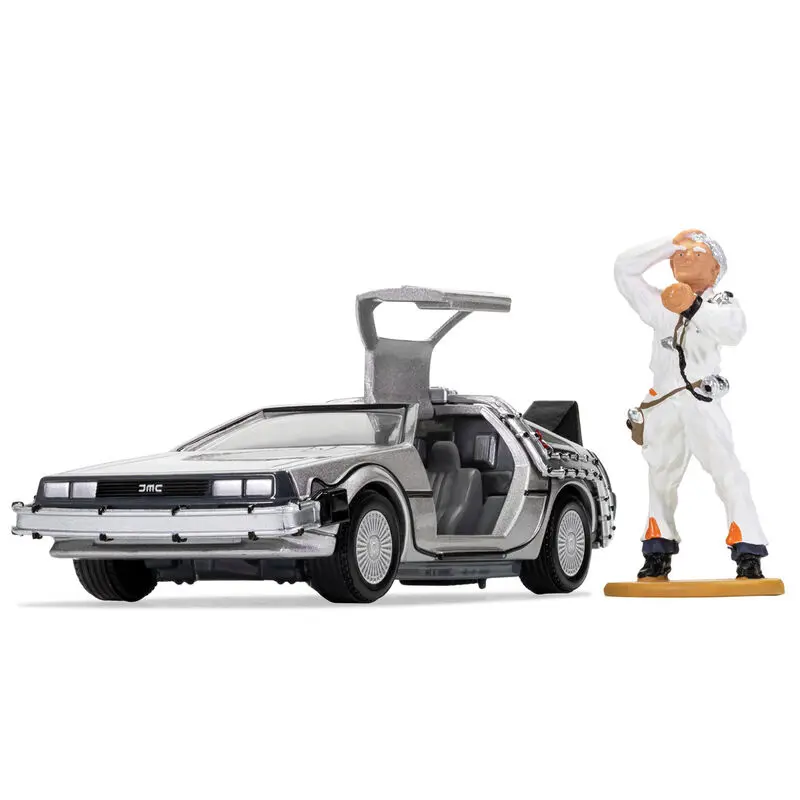 Powrót do przyszłości Diecast Model 1/36 DeLorean i Figurka Doc Brown zdjęcie produktu