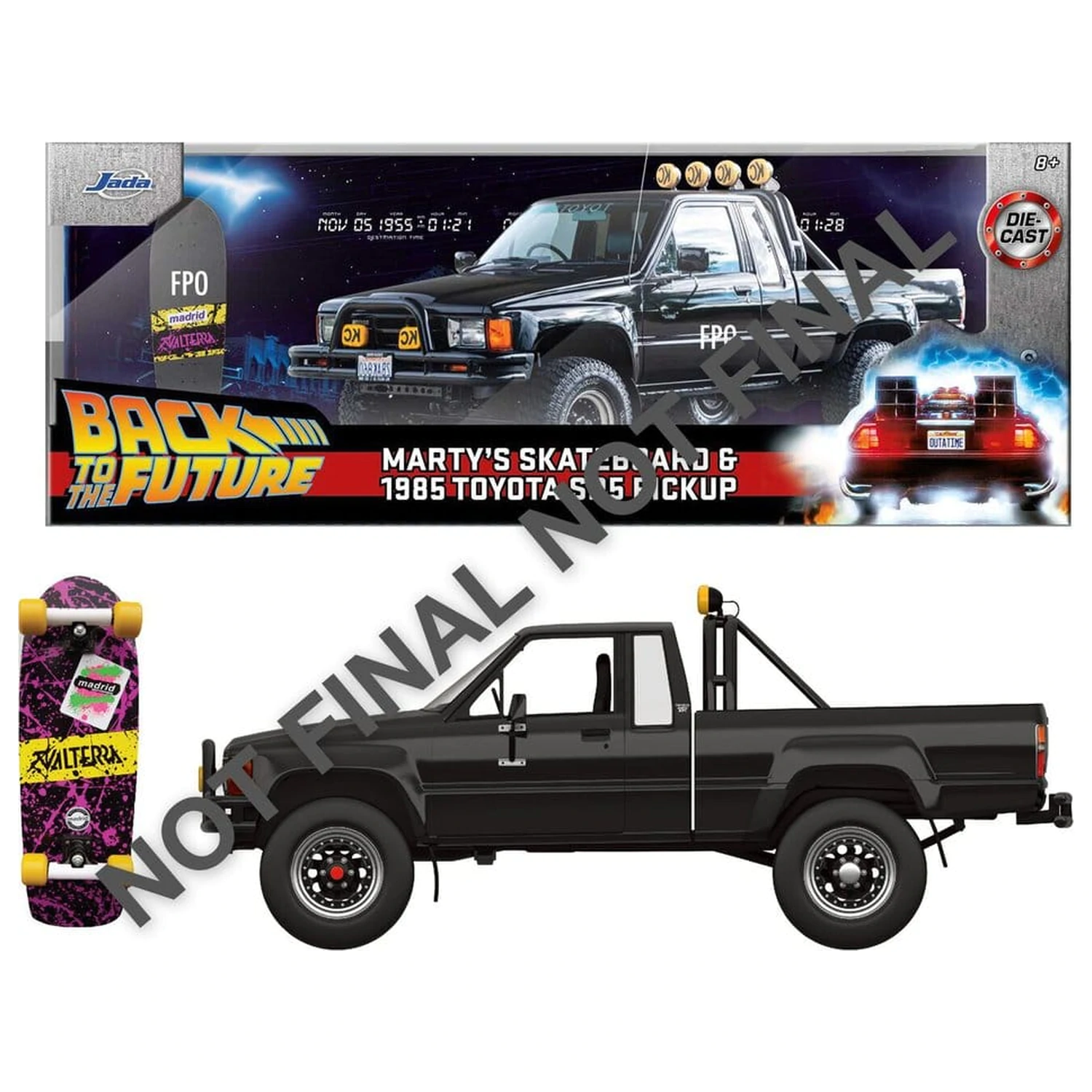 Back to the Future Model pojazdu Diecast 1:24 Marty's Skateboard 1985 Toyota zdjęcie produktu
