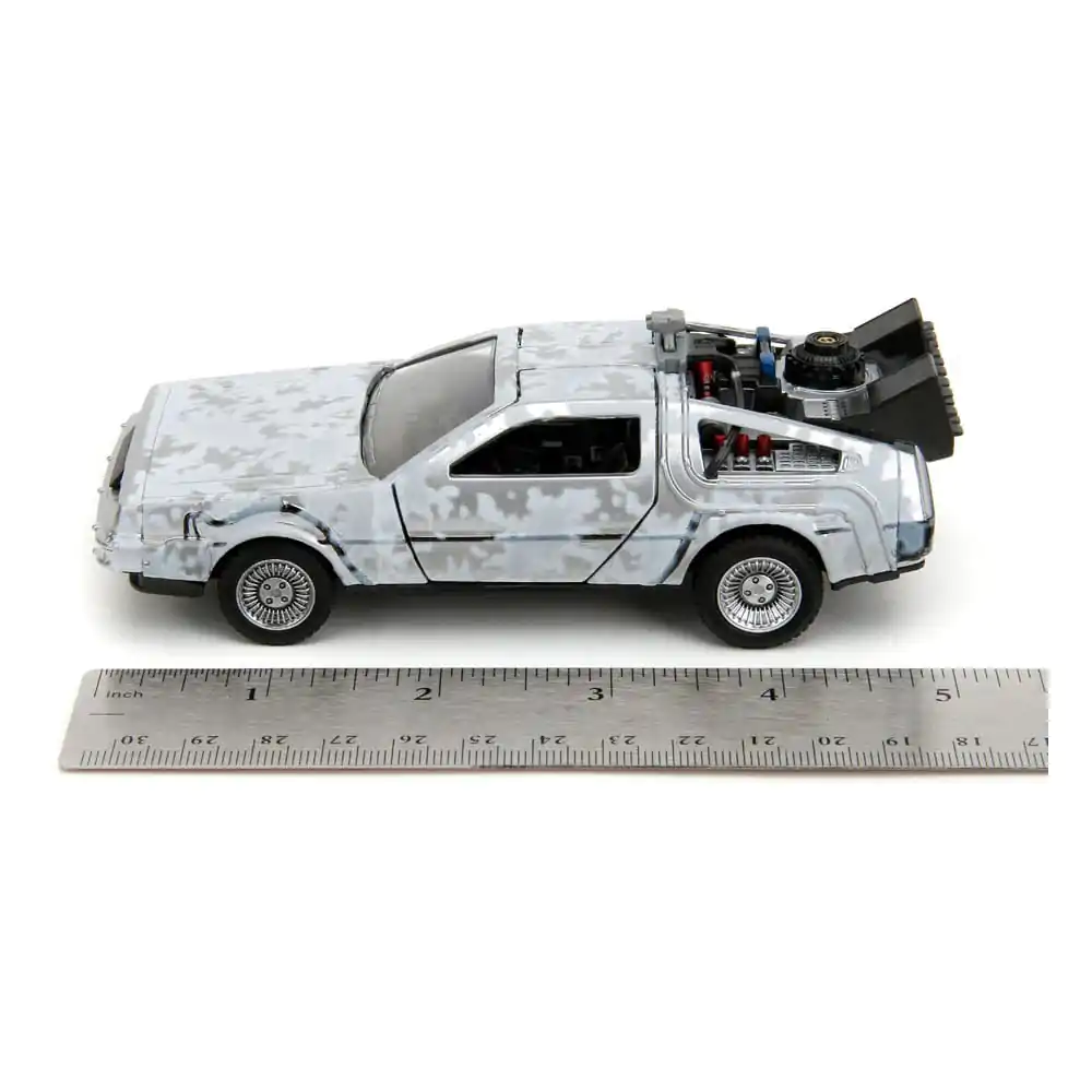 Powrót do przyszłości Hollywood Rides Diecast Model 1/32 DeLorean Time Machine Frost zdjęcie produktu