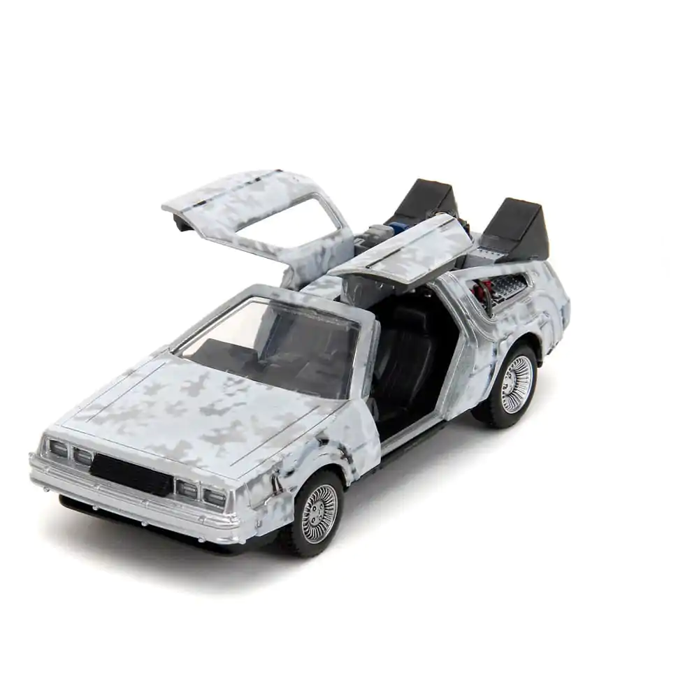 Powrót do przyszłości Hollywood Rides Diecast Model 1/32 DeLorean Time Machine Frost zdjęcie produktu