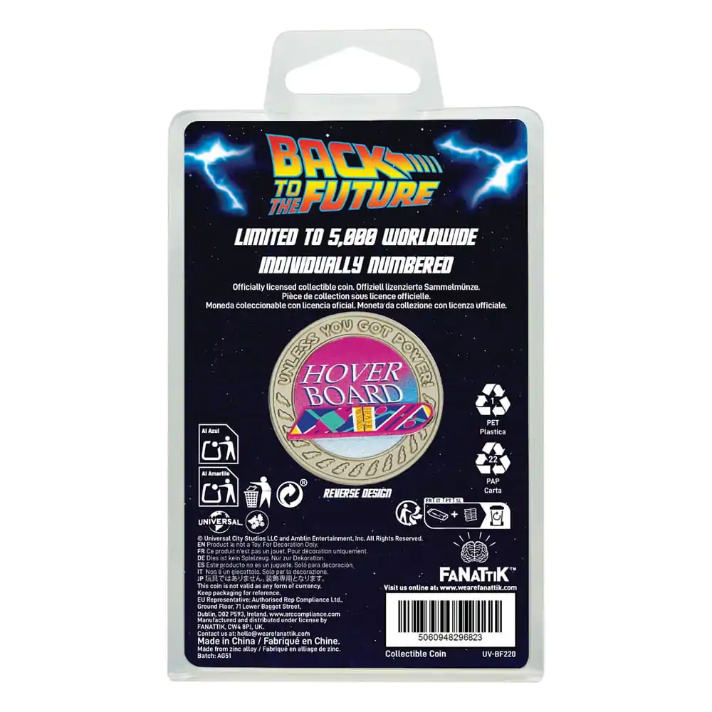 Back To The Future Moneta Kolekcjonerska Hoverboard Edycja Limitowana zdjęcie produktu