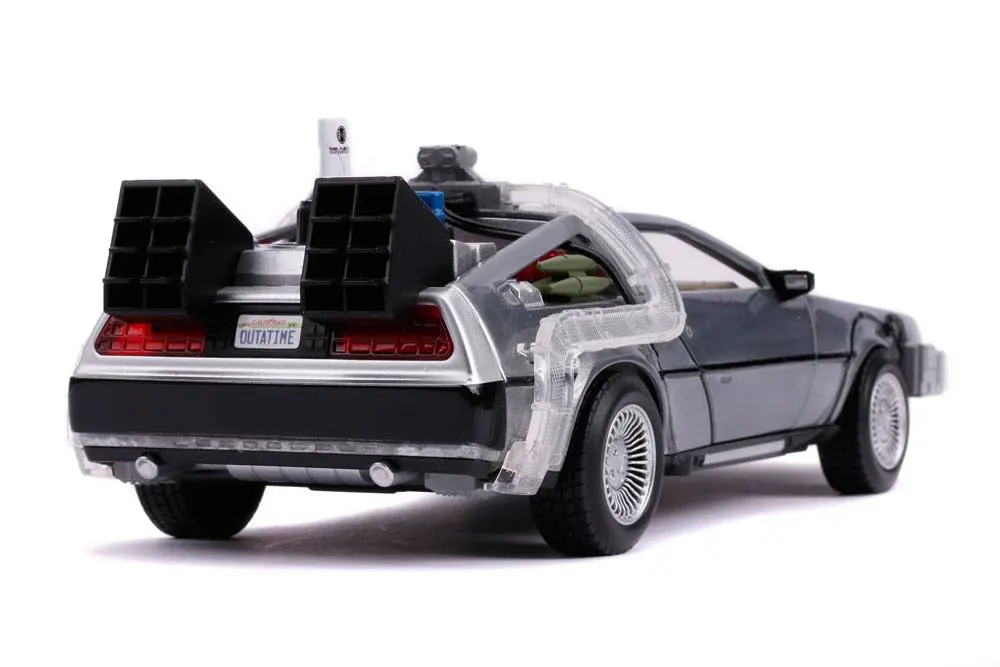 Powrót do przyszłości II Hollywood Rides Diecast Model 1/24 DeLorean Wehikuł Czasu zdjęcie produktu