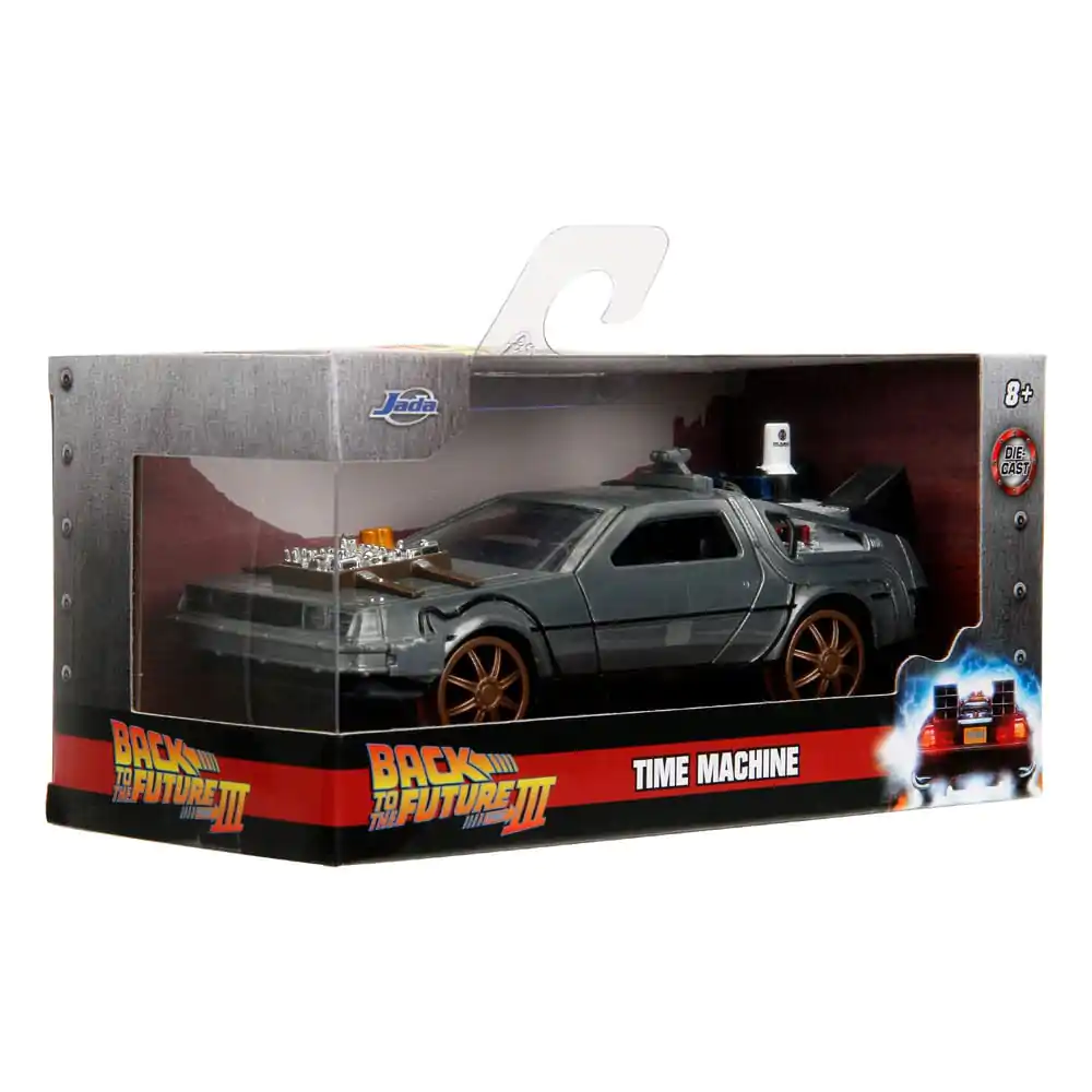 Powrót do przyszłości III Hollywood Rides Diecast Model 1/32 DeLorean Wehikuł Czasu Koła Kolejowe zdjęcie produktu