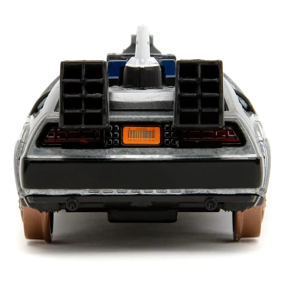 Powrót do przyszłości III Hollywood Rides Diecast Model 1/32 DeLorean Wehikuł Czasu Koła Kolejowe zdjęcie produktu