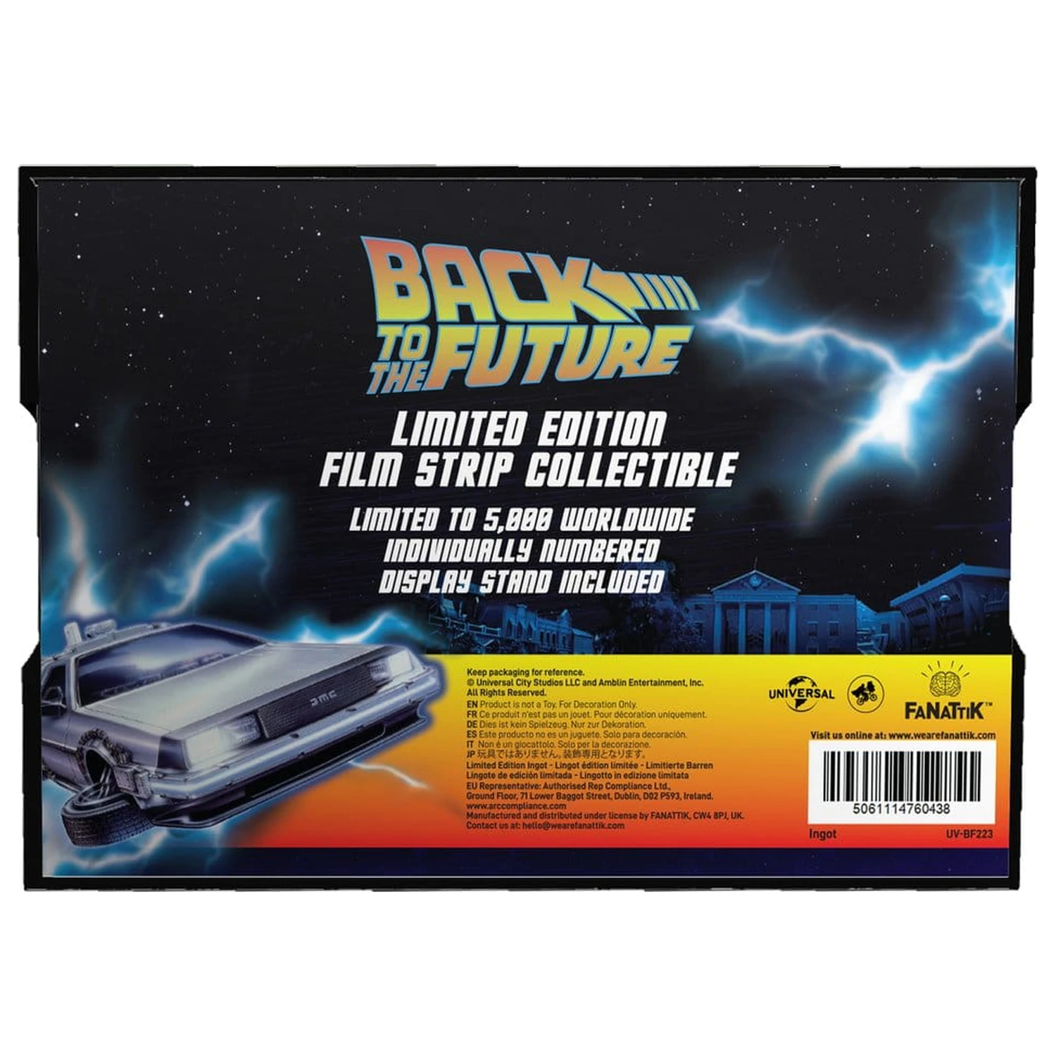 Back to the Future Ingot Metal Film Strip Collectible Limitowana Edycja zdjęcie produktu