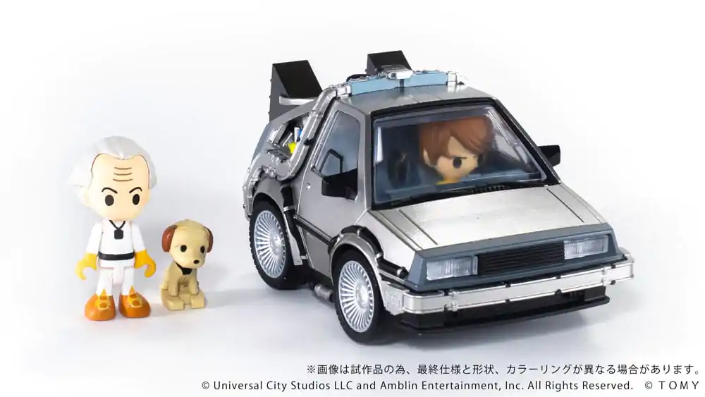 Back to the Future Q-Village Pojazdy z mini-figurkami Time Machine Zestaw Deluxe 9 cm zdjęcie produktu