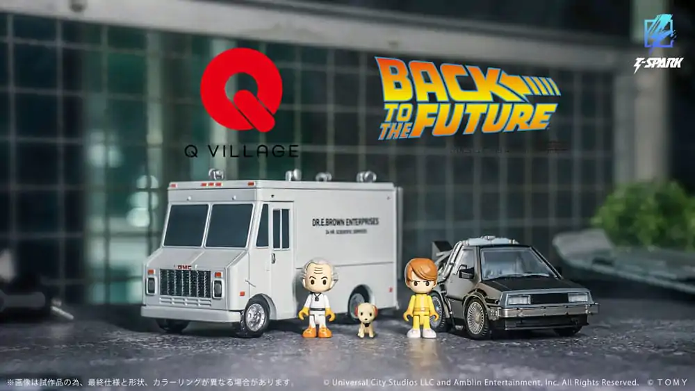 Back to the Future Q-Village Pojazdy z mini-figurkami Time Machine Zestaw Deluxe 9 cm zdjęcie produktu