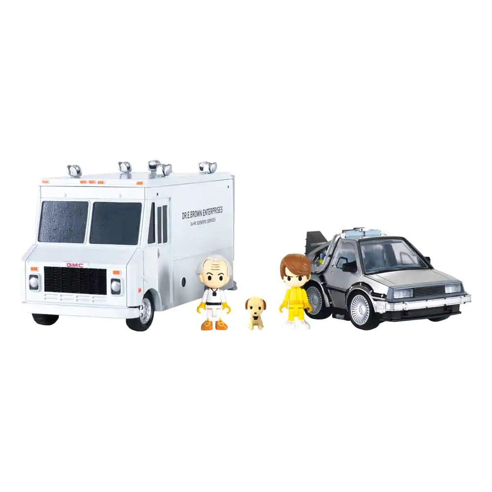 Back to the Future Q-Village Pojazdy z mini-figurkami Time Machine Zestaw Deluxe 9 cm zdjęcie produktu