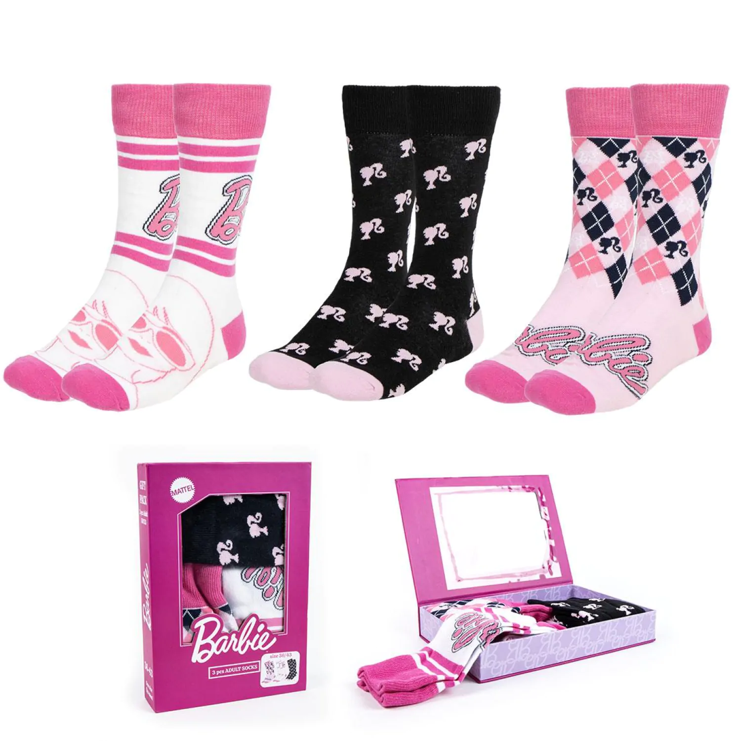 Barbie pack 3 skarpetki damskie zdjęcie produktu
