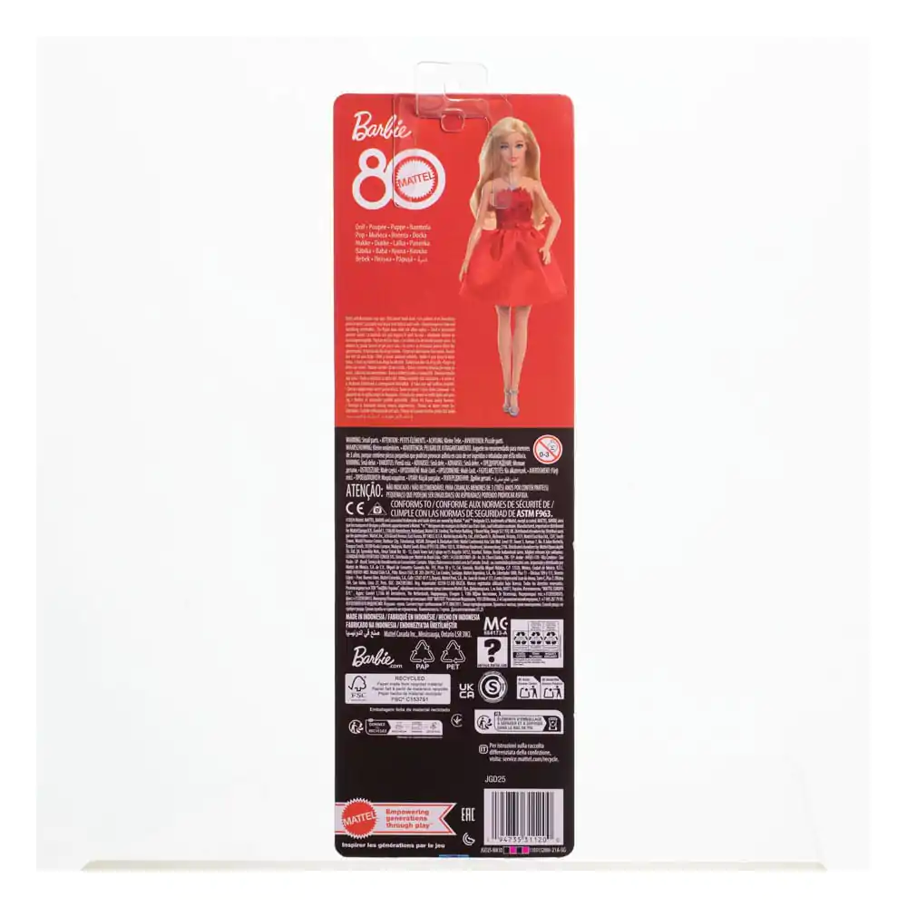 Lalka Barbie 80th Anniversary Doll Ruby Red zdjęcie produktu