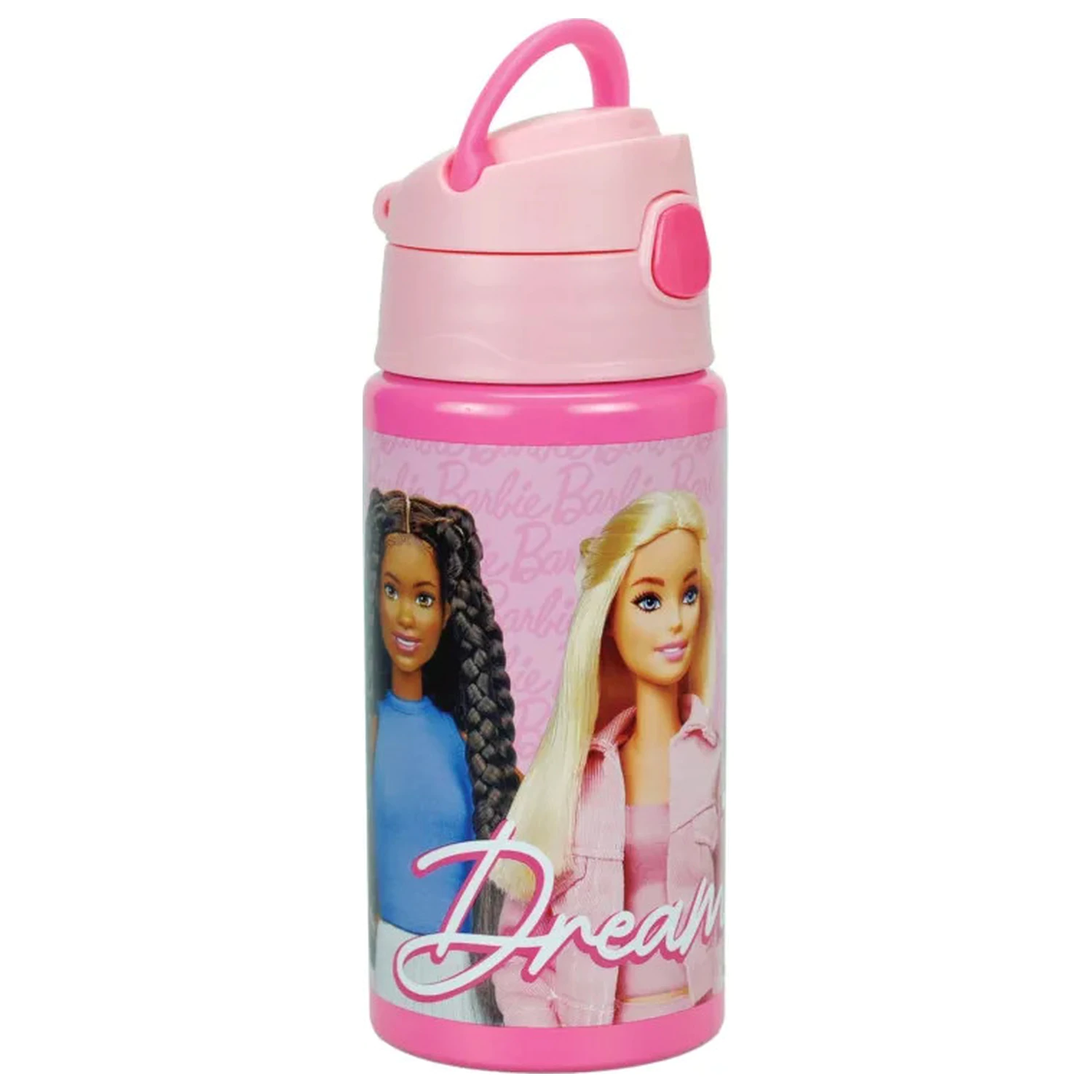 Butelka ze słomką aluminiowa Barbie Dream Team z zawieszką 500 ml zdjęcie produktu